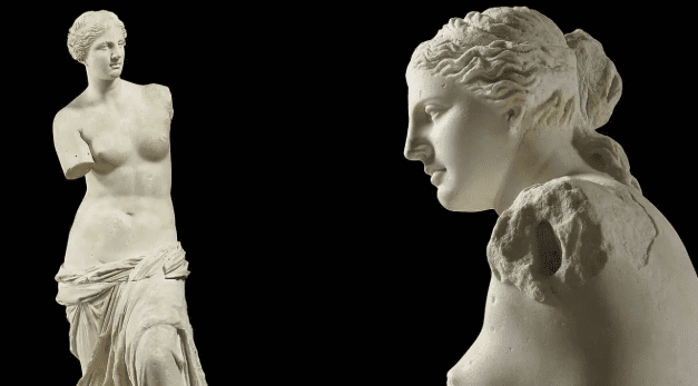 ミロのヴィーナス　ギリシャ彫刻 ミロのヴィーナス アンティーク ギリシャ彫刻をクローズ アップ